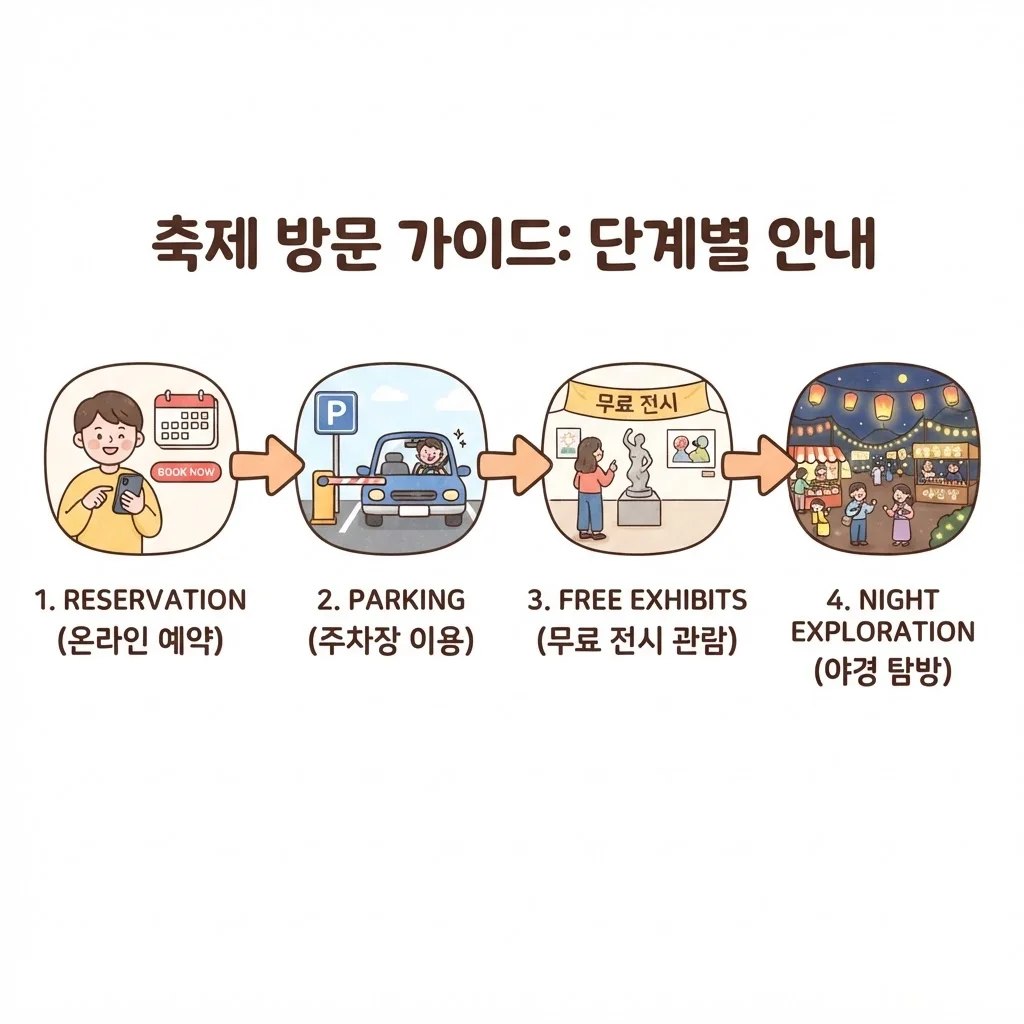 실패 없는 축제 관람 실행 순서
