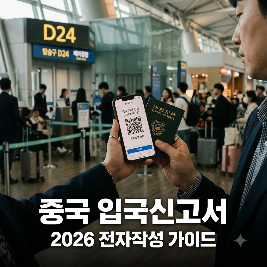 중국 입국신고서 작성법 2026 최신 가이드: 무비자 입국 필수 QR코드 발급
