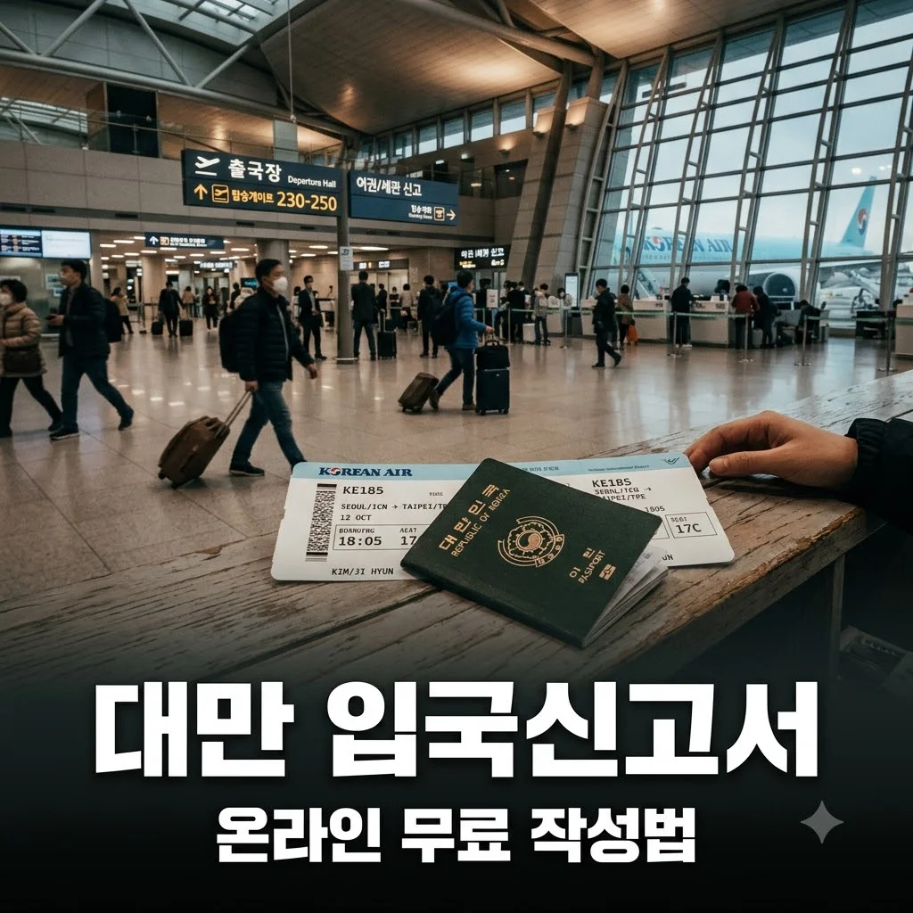 대만 입국신고서 작성법 온라인 무료 신청 방법 및 주의사항