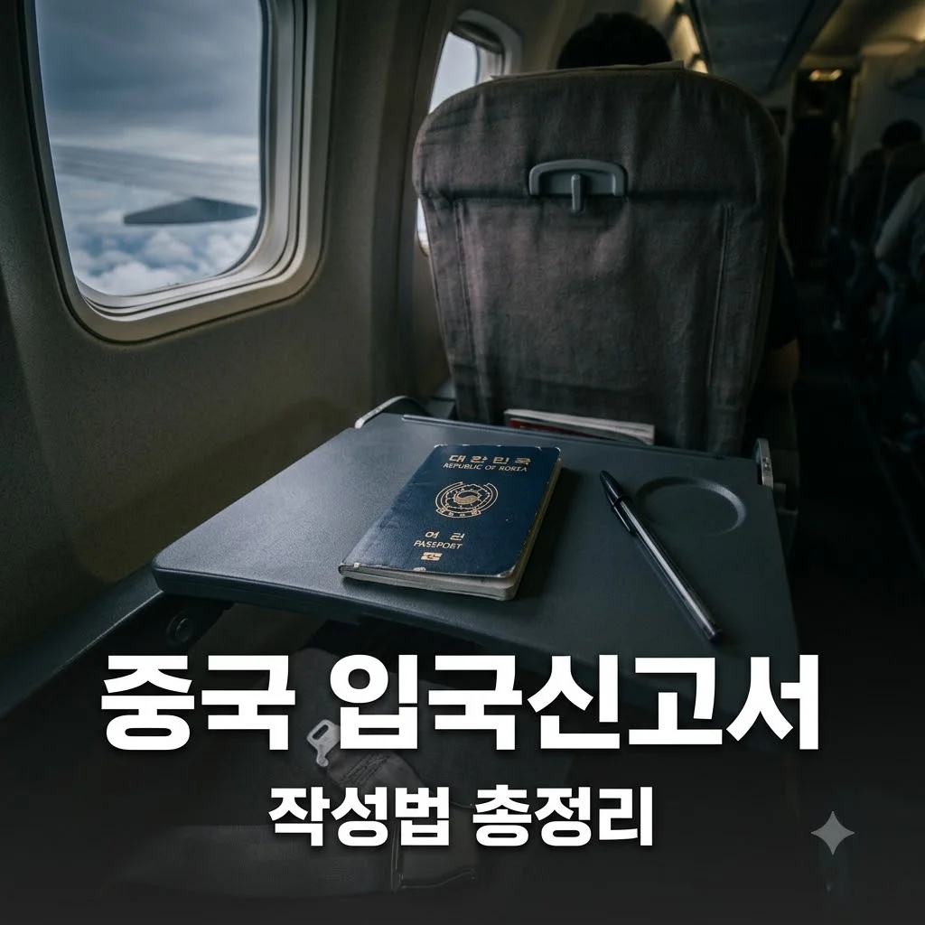 중국 입국신고서 작성법 비행기 안에서 당황하지 않는 법