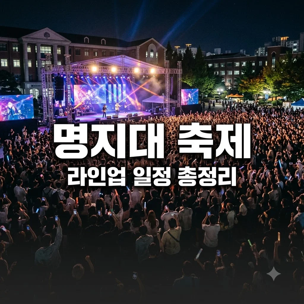 명지대 축제 라인업 일정 주점 주차 예매 총정리