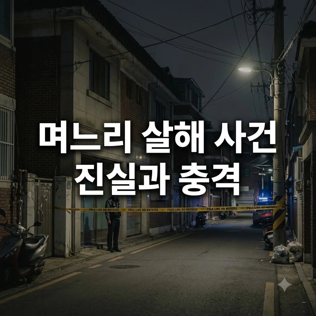 연예인 며느리 살해 사건의 진실과 배경, 그리고 사회적 충격