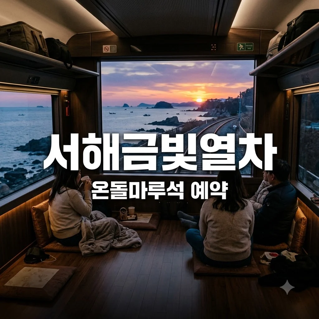 서해금빛열차 온돌마루석 예약 방법 및 노선 시간표 완벽 가이드
