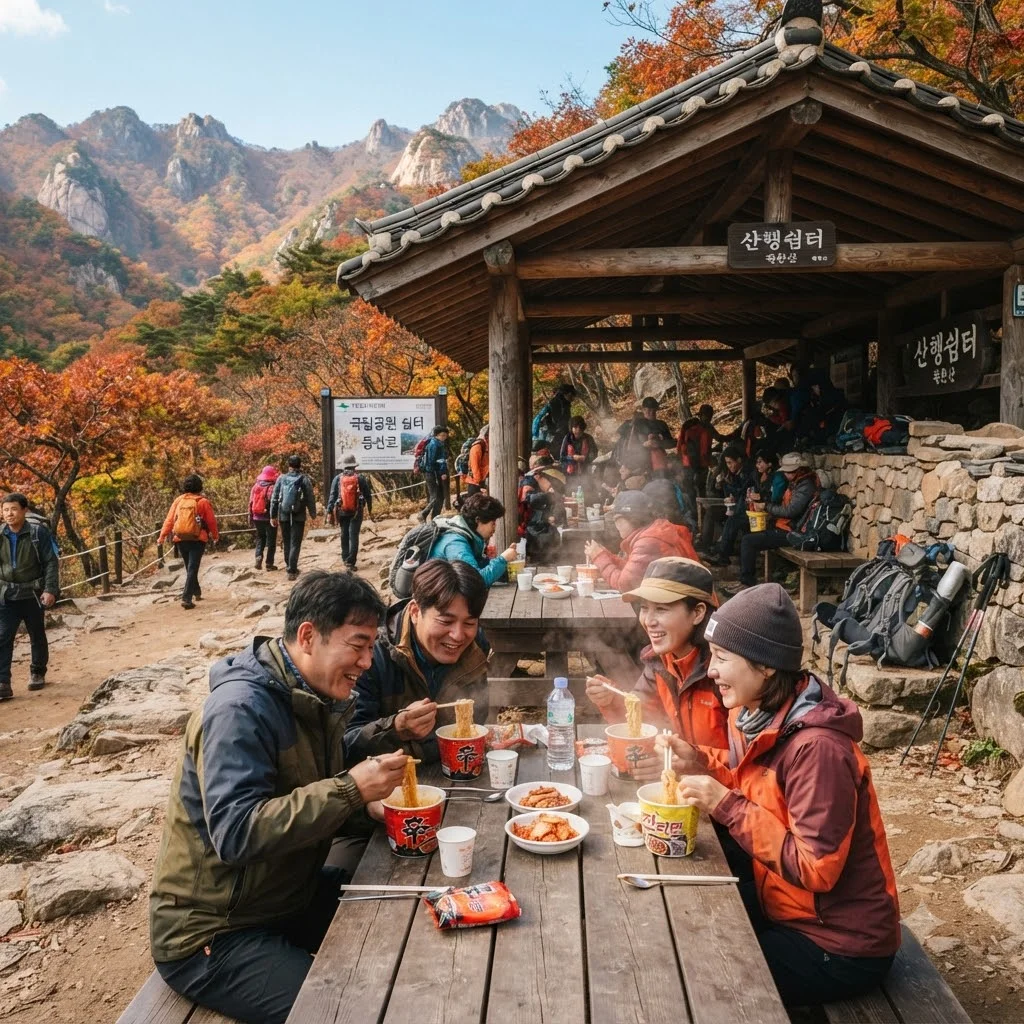 간월재 휴게소에서 즐기는 소소한 행복