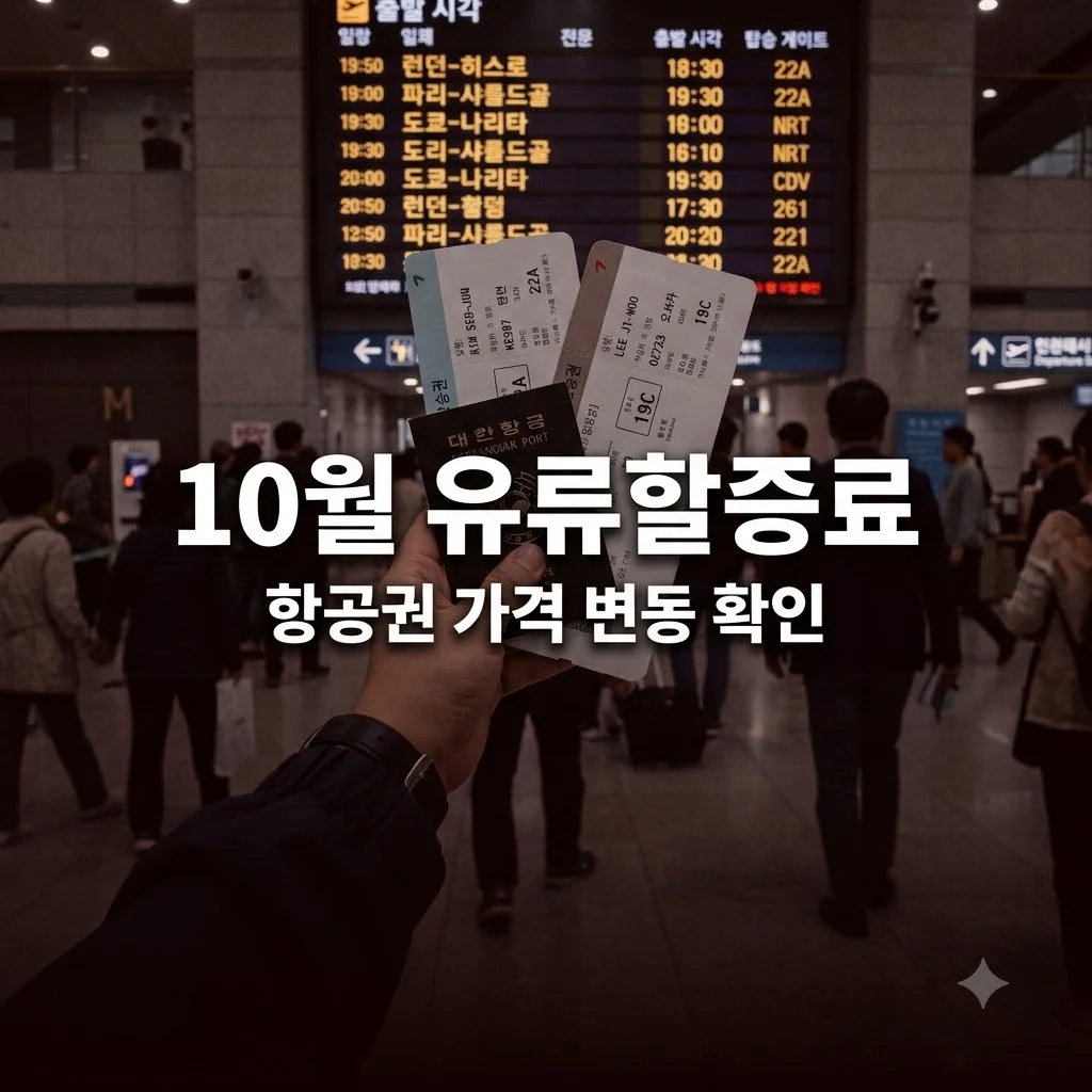 10월 유류할증료 완벽 정리! 여행 전 반드시 확인해야 할 항공권 가격 변동 추이