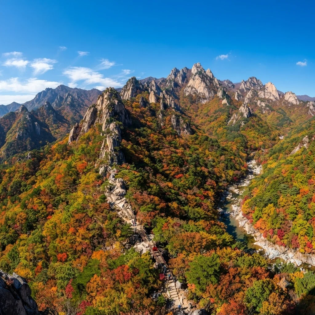 첫 번째 추천: 화려한 가을의 극치, 설악산 단풍 여행