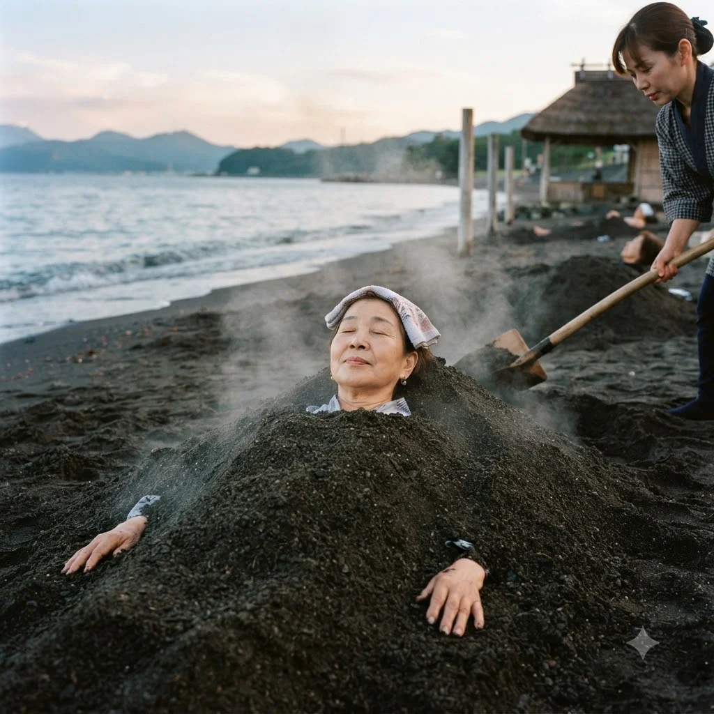 이부스키 온천과 천연 모래찜질 체험하기