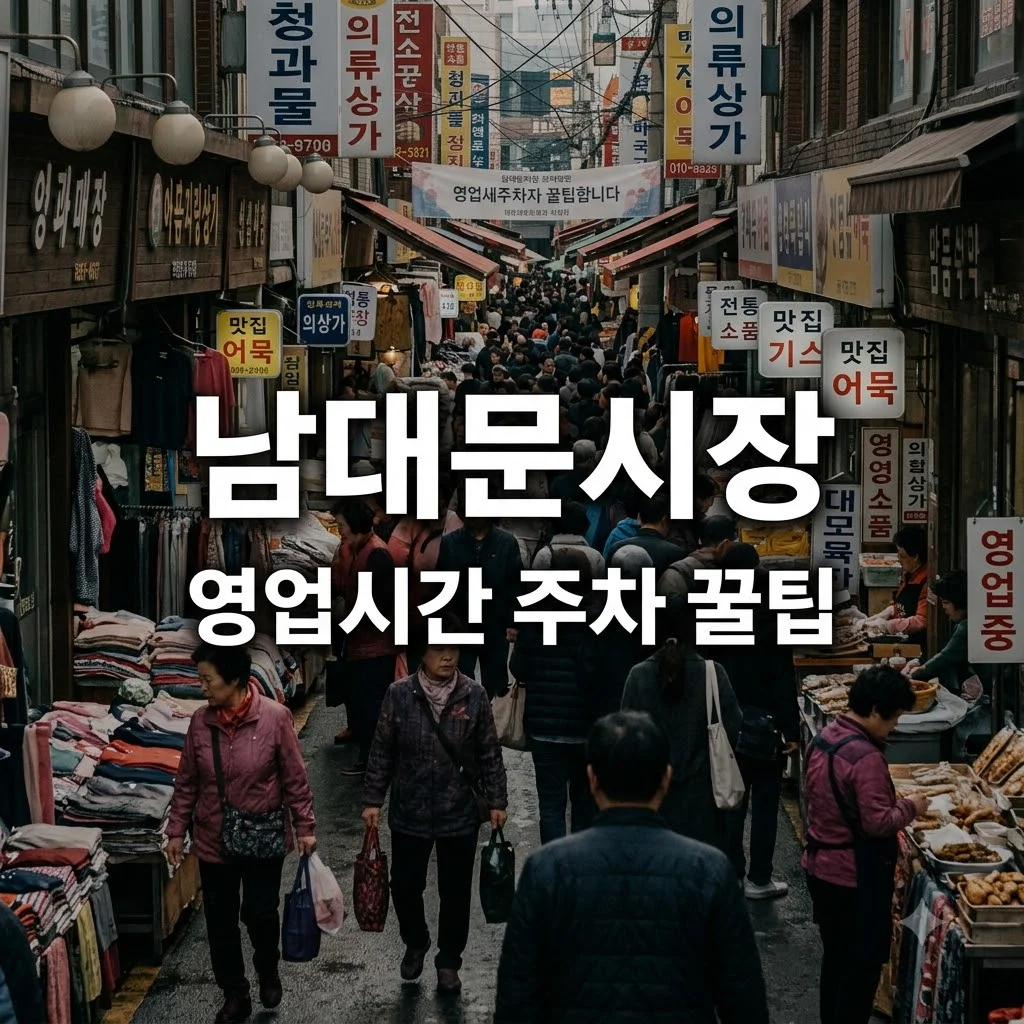 남대문시장 영업시간 및 주차 꿀팁 완벽 가이드