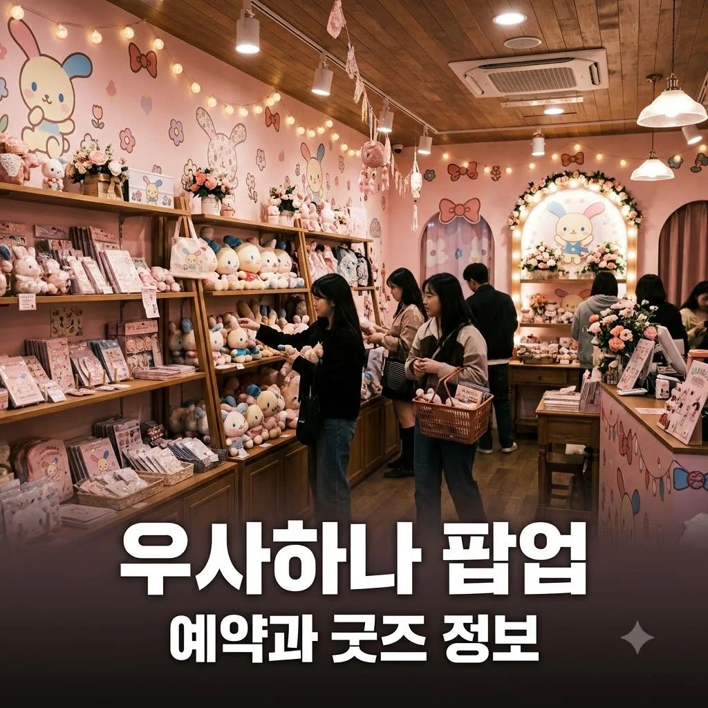 우사하나 팝업 예약 방법부터 굿즈 리스트와 한정판 구매 꿀팁