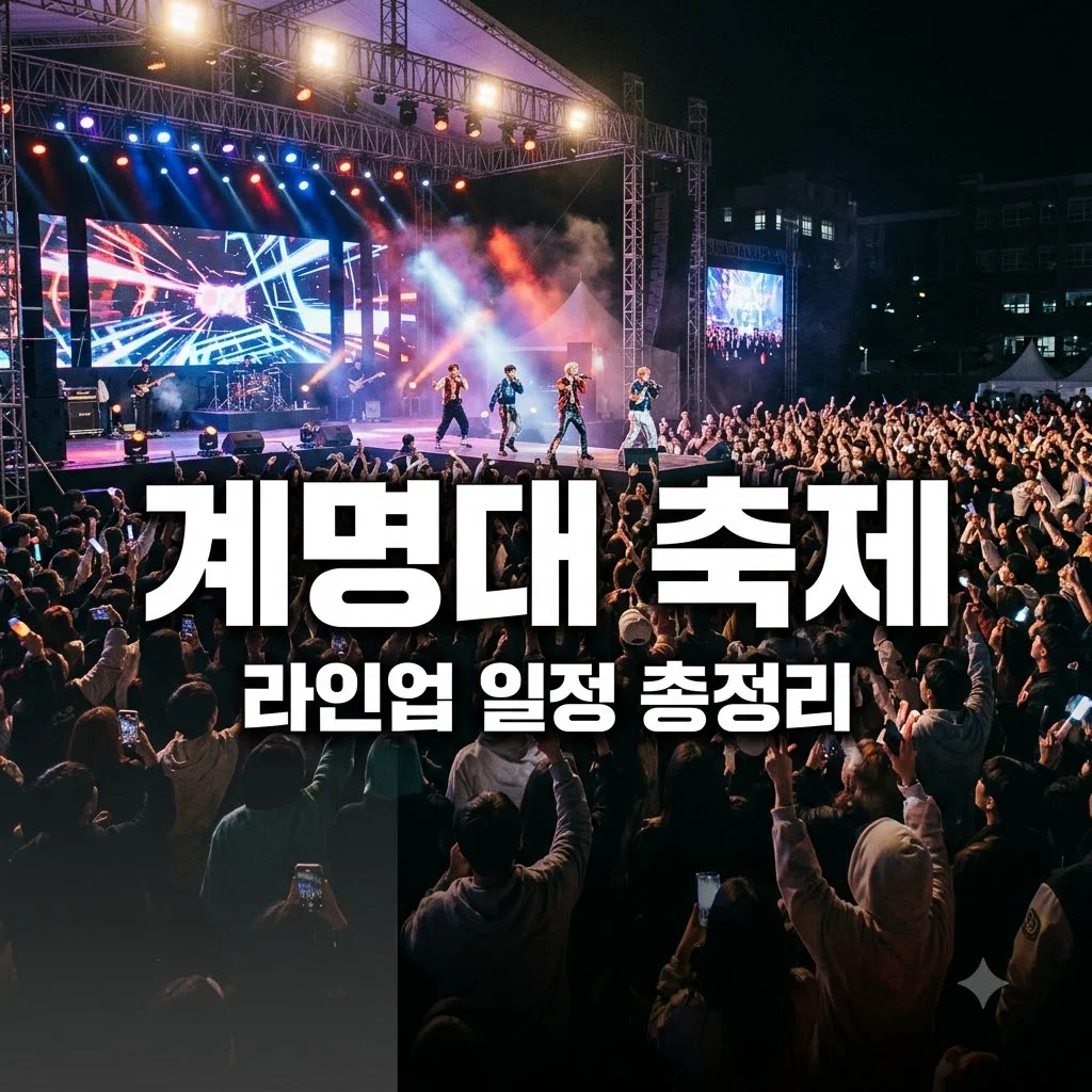계명대학교 축제 라인업 일정 및 주차 정보 총정리
