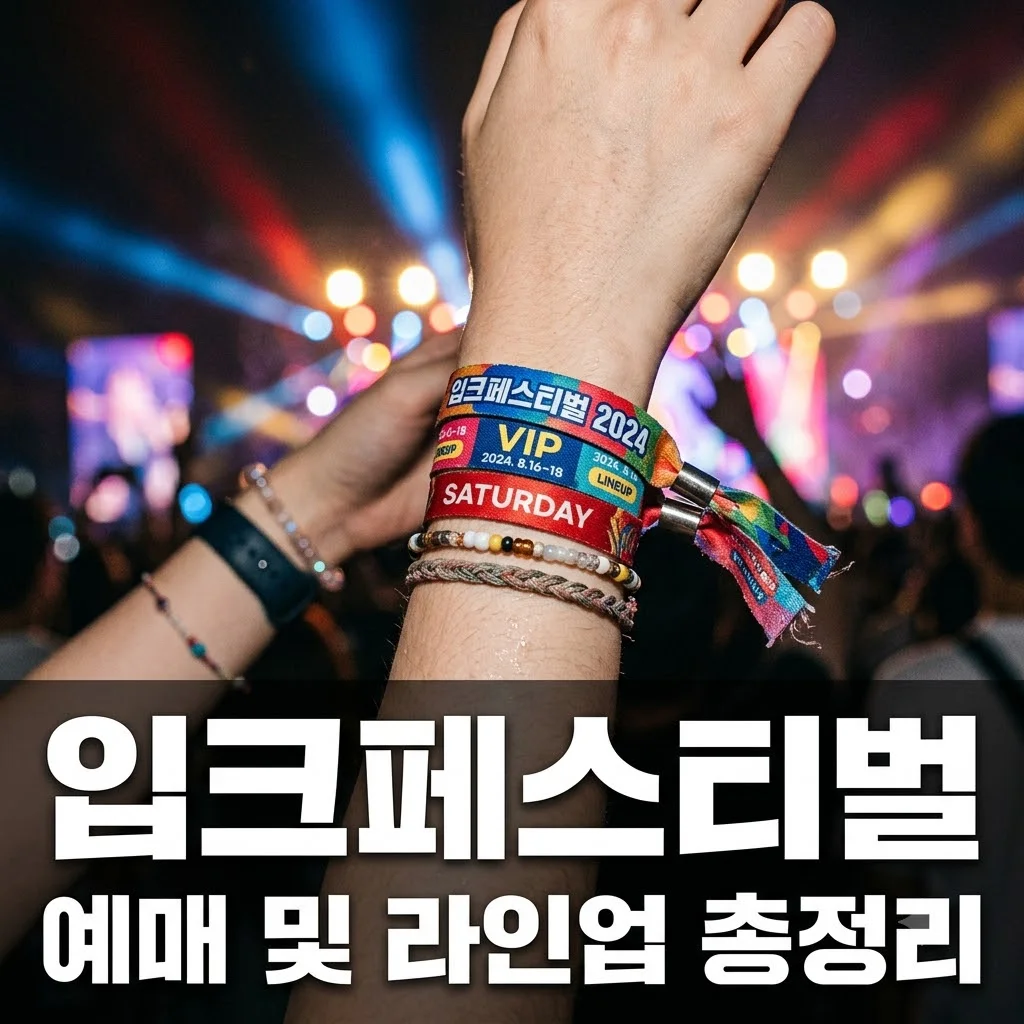 입크페스티벌 2026 티켓 예매 방법과 라인업 일정 총정리
