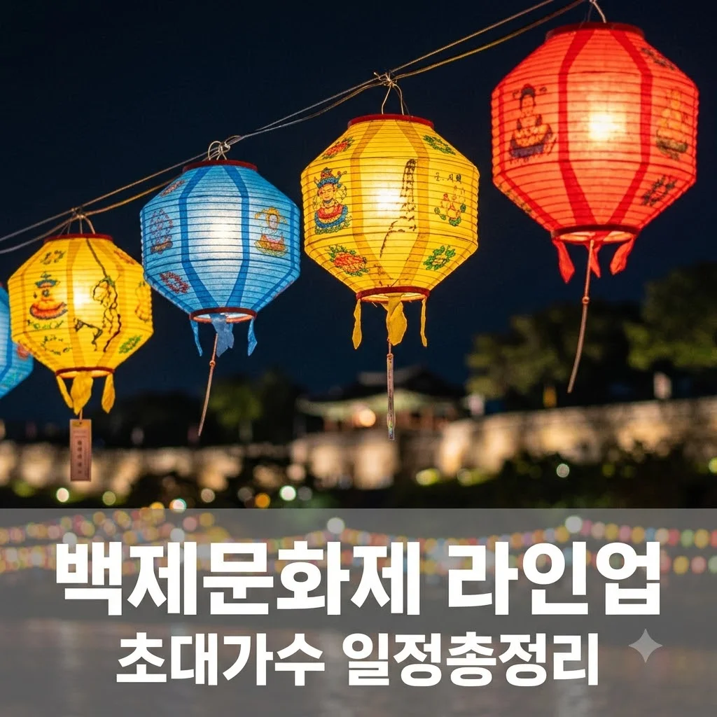 공주 백제문화제 라인업 총정리! 초개수가수 공연 일정 및 명당 꿀팁