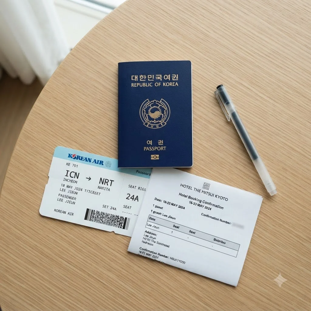 비짓재팬 웹 사전 등록 시 필요한 준비물 체크리스트
